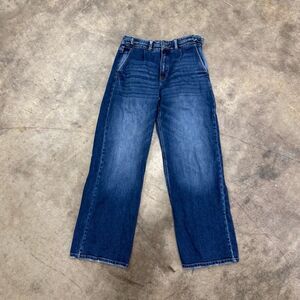 KanCan High Rise Wide Leg Jeans Dark Medium Wash